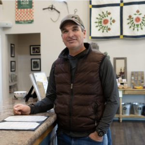 Mike Williamson Standing at counter in Tasting Room